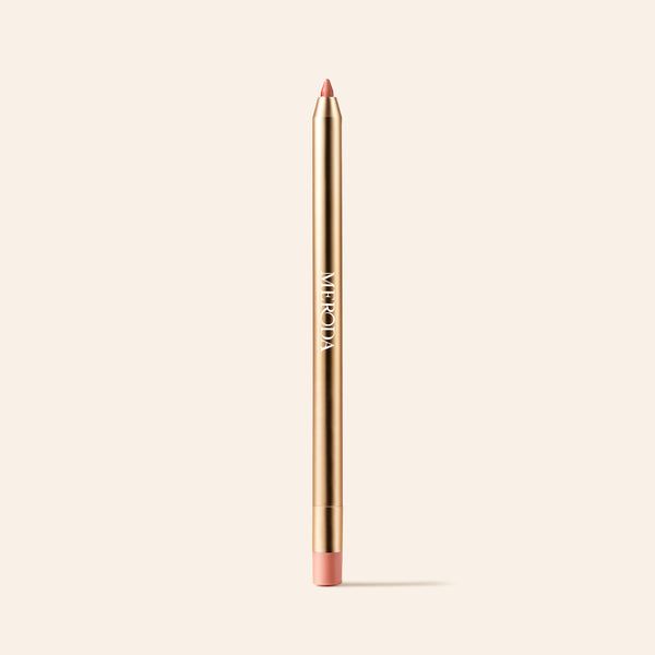 Signature Lip Pencil in Perfect Nude featuring a gold metallic casing and creamy tip on a neutral background.