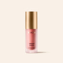 Meroda Vibrant Cheeks Liquid Blush in Dusty Rose featuring a frosted bottle and elegant gold cap.