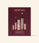 Soft Touch Trio con barra iluminadora champagne, colorete líquido dusty rose y tinte labial hidratante.